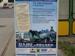 Plakat über 115 Jahre Neusiedlerseebahn - in Lightbox öffnen